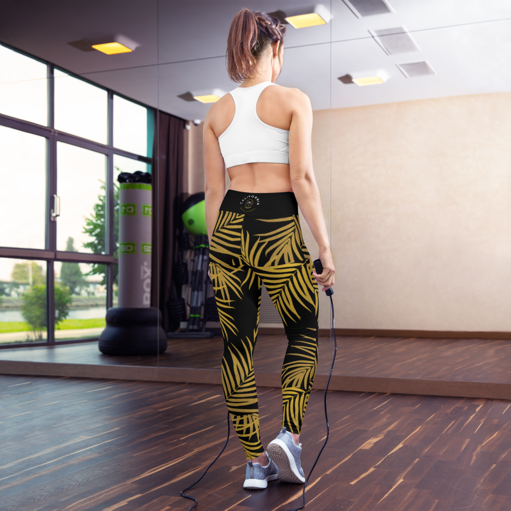 Golden Palm Yoga Pants